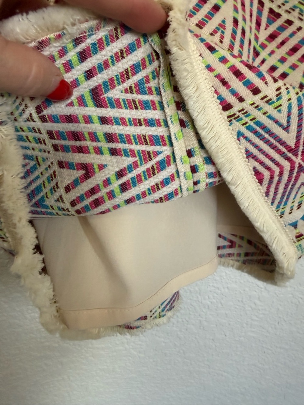 Adelyn Rae Jaylene Woven Sheath Dress | Embroidered Cutout Back | XS - Picture 7 of 15